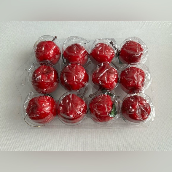 New 12 Miniature Apples Christmas Decorations - Picture 3 of 4